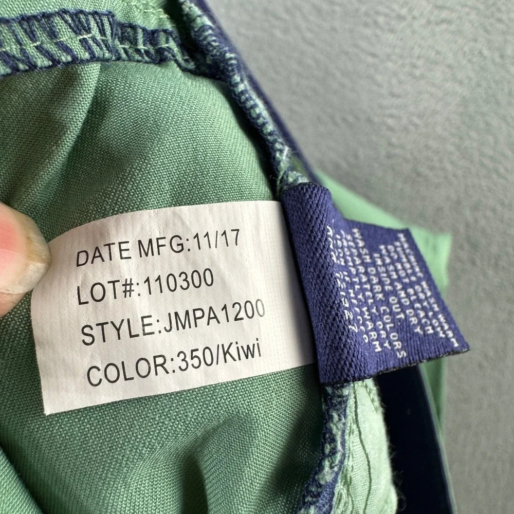 johnnie o Mens PREP-FORMANCE Kiwi Green Chino Pants 33x34 JMPA1200 Golf Stretch - Picture 6 of 10